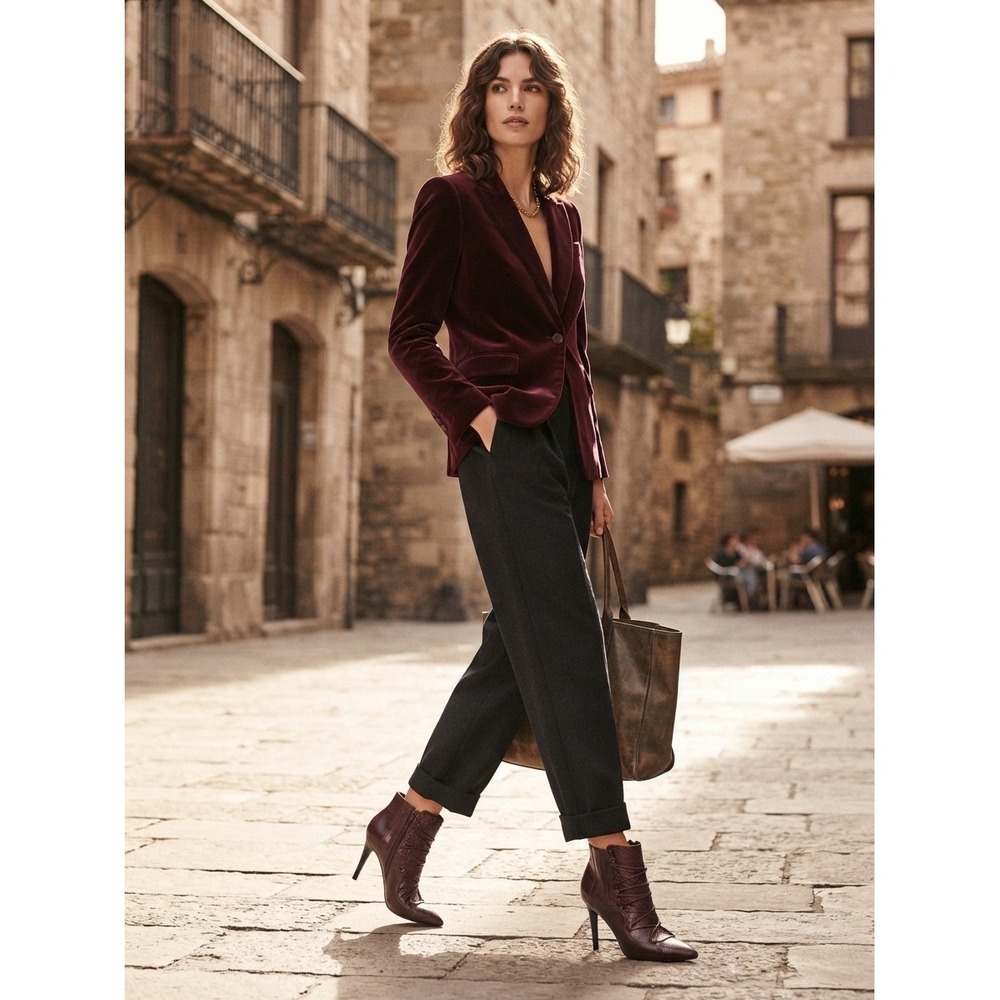 Carlos by Carlos Santana Barbary Burgundy Snakeskin Stiletto Ankle Boots 8.5M